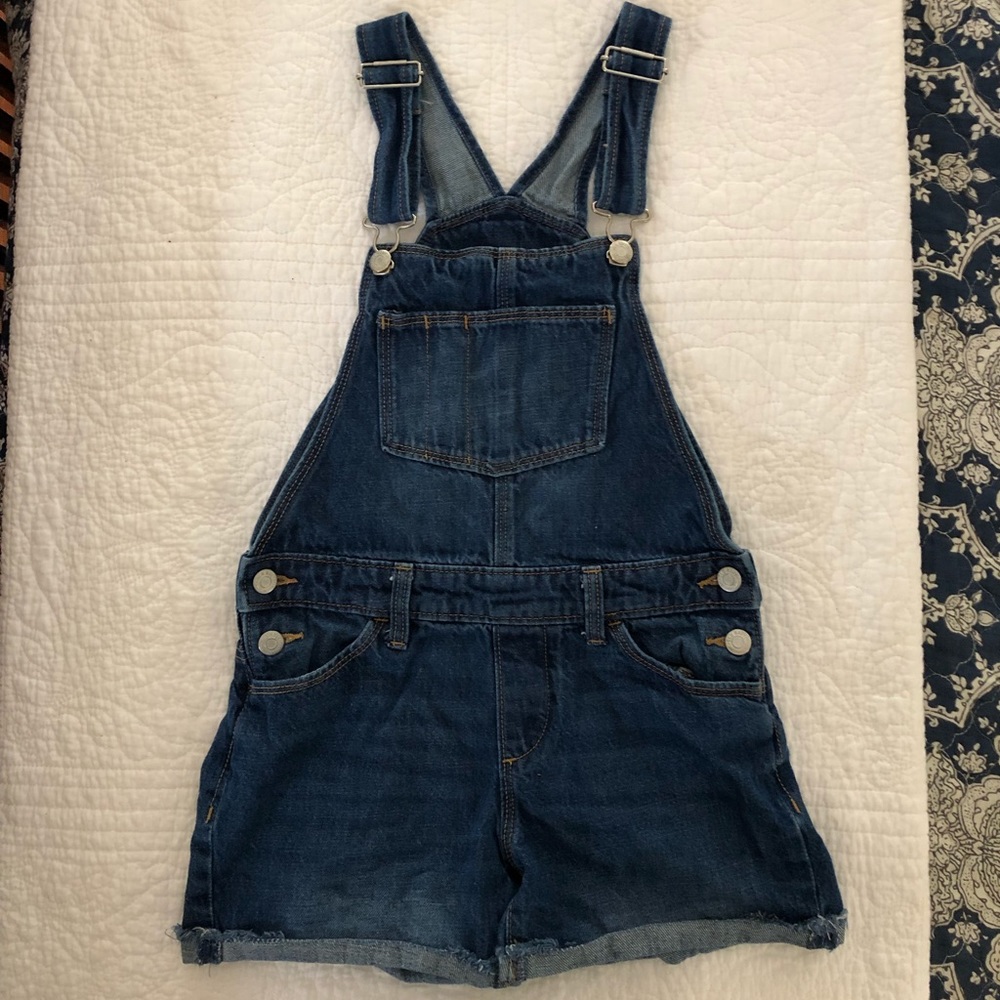 OLD NAVY Short Jean Overalls, Size L 10-12